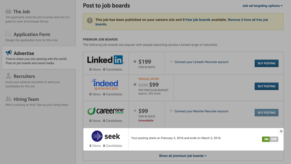 How to post to the Seek job site using Workable LaptrinhX