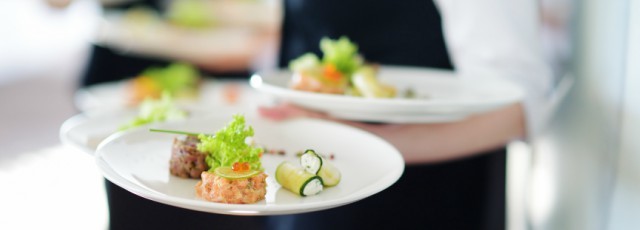 waiter delivering food