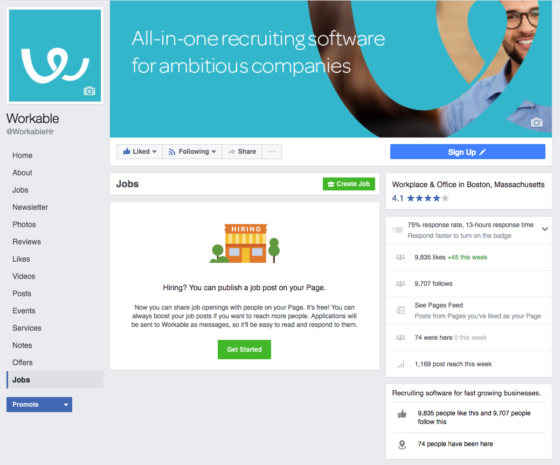 How to post a job on Facebook: Use the Jobs Tab on your Facebook Business page.