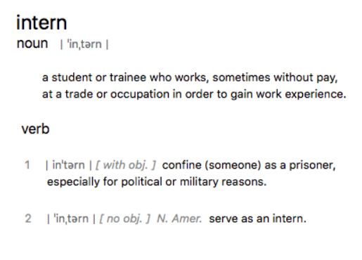 intern-definition