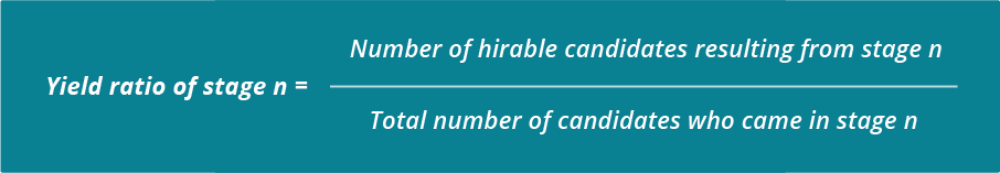 recruiting yield ratios formula