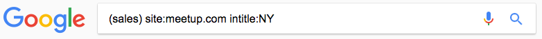 Google search for Meetup.com in NY