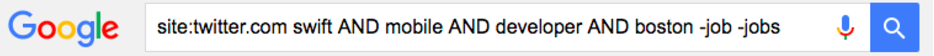 Sourcing on Twitter: Boolean search