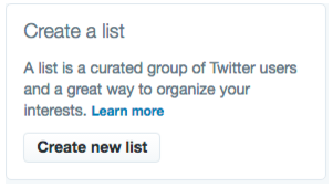 Sourcing on Twitter: how to create a Twitter list