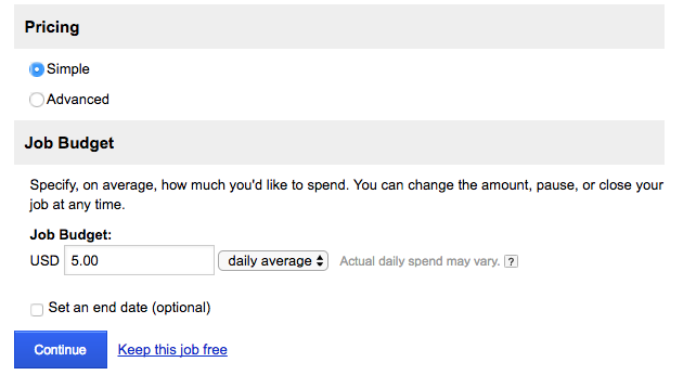 Post a job on Indeed: pricing