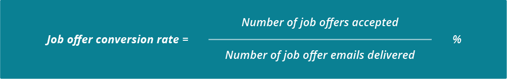 How to calculate job offer conversion rate