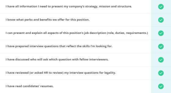 Interview Checklist For Employers: How To Conduct An Interview