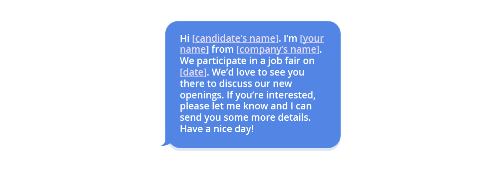 SMS recruiting - reconnecting with a candidate