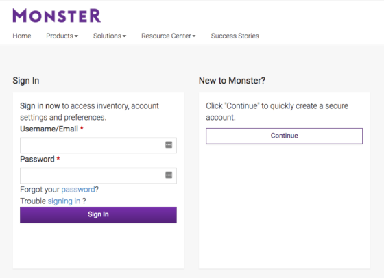 How to post a job on Monster: Create an Account