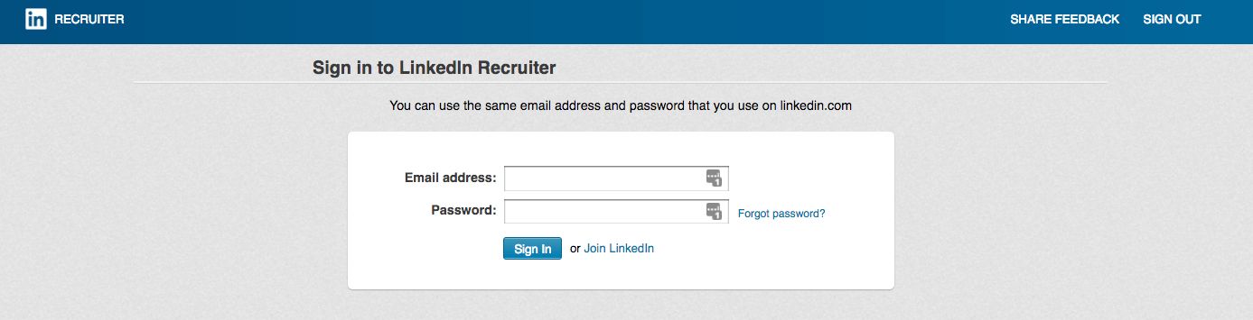 sign up for linkedin recruiter