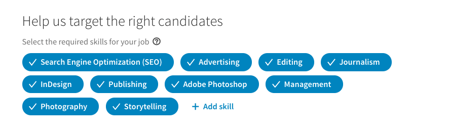 LinkedIn Skill Targeting