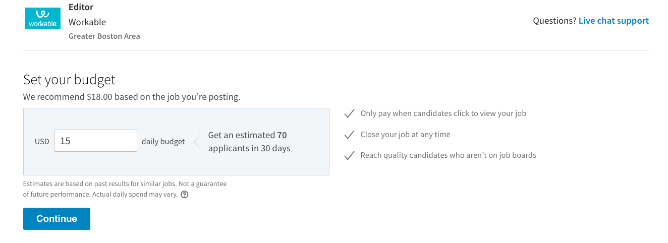 Linkedin Recruiter Job Slot Cost