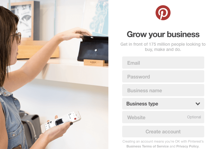 recruiting on Pinterest | create a business account