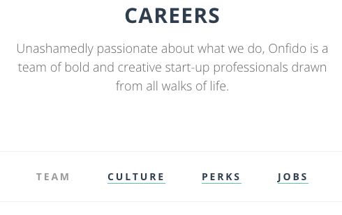 careers page 101 | Onfido example