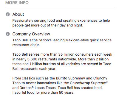careers page 101 | Taco Bell example