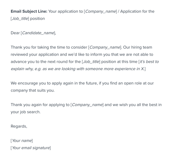 how to write an email job application letter