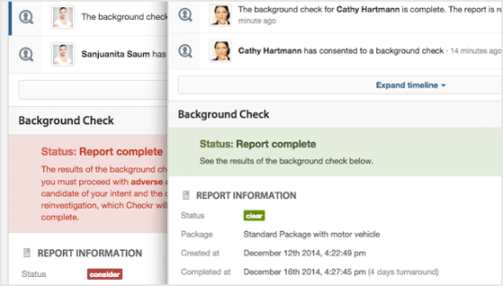 Run a background check report in Workable