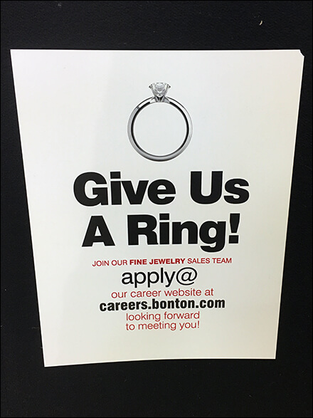 Black & White Stand Out with this Beautiful Hiring Sign for Your Store Lightweight Washable PVC Help Wanted Sign for Business Hiring Sign 8.25 x 11.5 Unique Were Hiring Sign