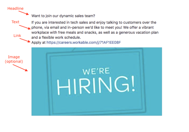 'We're hiring' Facebook post template | Workable