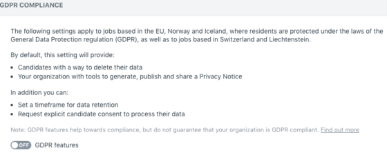 gdpr compliance with Workable ATS