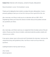 email to successful candidate after interview template