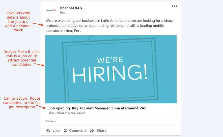 linkedin job page