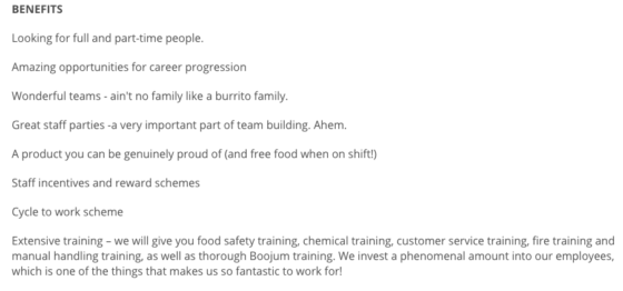 best job ad examples | Boojum ex.2
