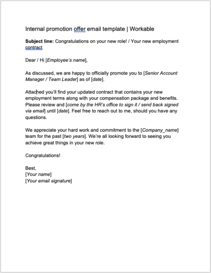 Job Offer Letter Sample Doc Database | Letter Template Collection