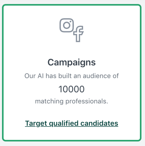 Workable Campaigns Find candidates screen