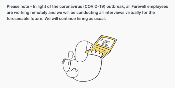 communication with candidates amid covid-19 - Farewill