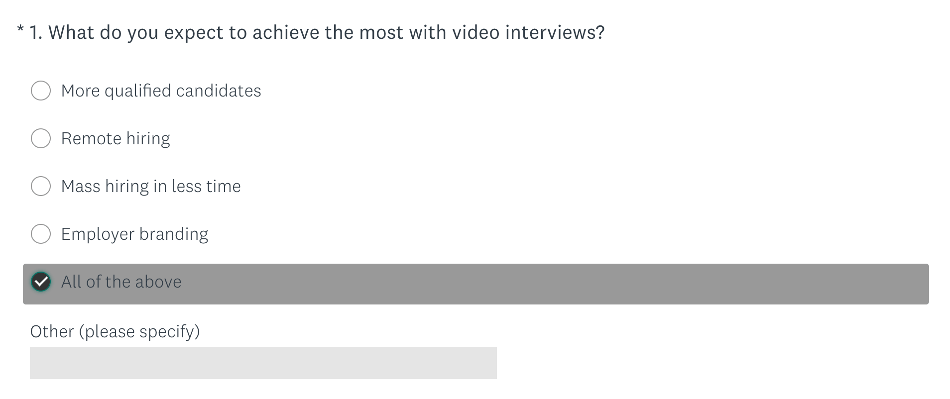 video interview quiz