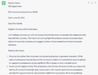 Exit Report Sample Client Create exit interview reports in minutes using ChatGPT - Workable