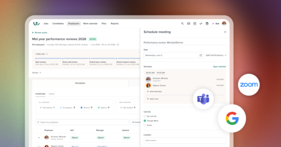 Performance Review Meetings Software | Built-In Reviews in Workable
